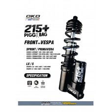 Phuộc Trước OKD Piggy Bag 215mm Vespa Sprint / Primavera / LX / S (chính hãng)